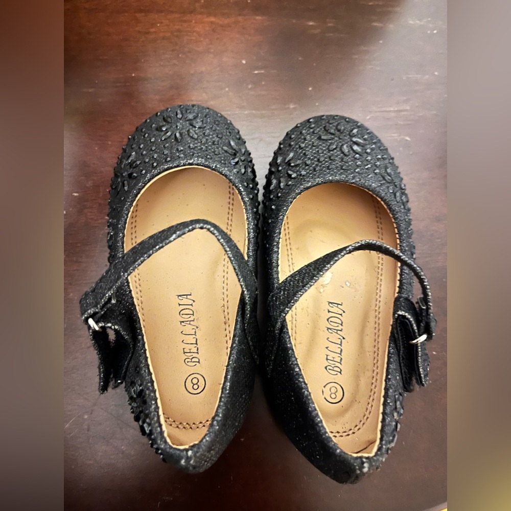 Sparkly black toddler shoes